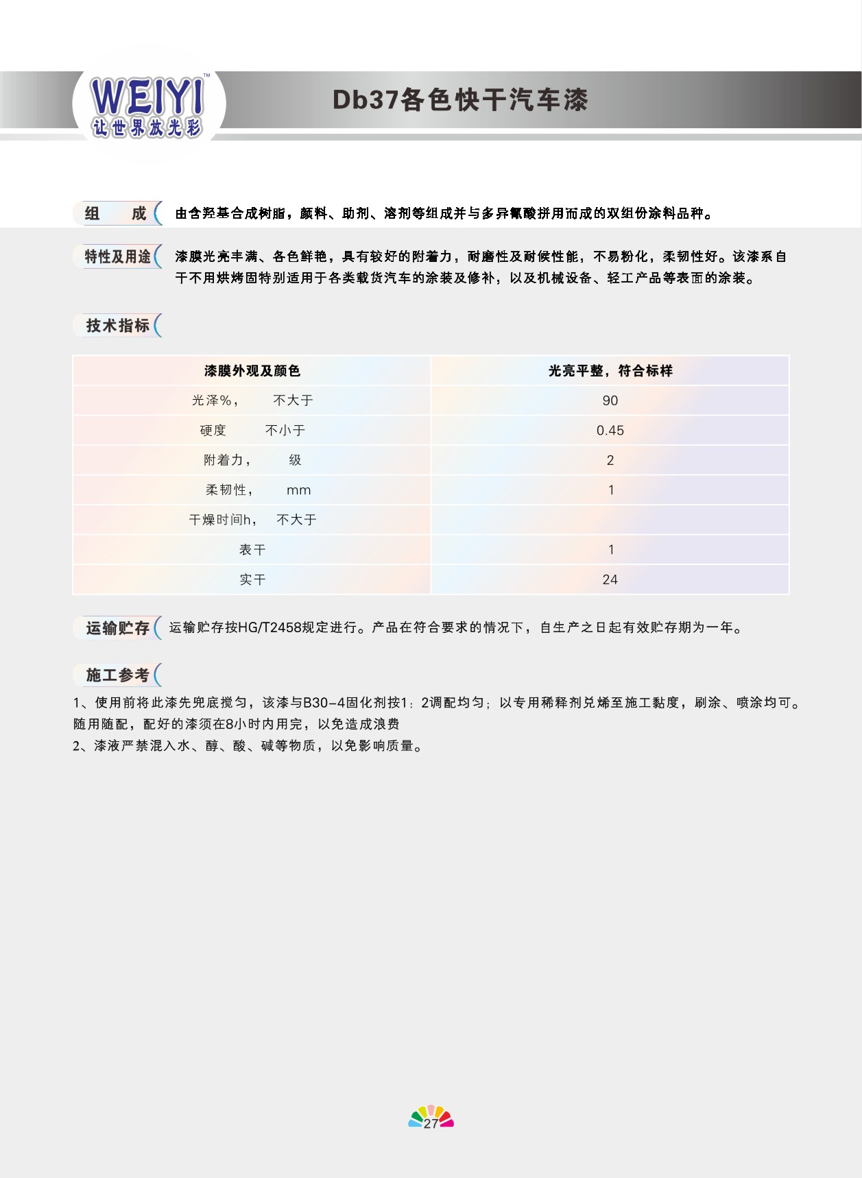 各色快干汽車漆